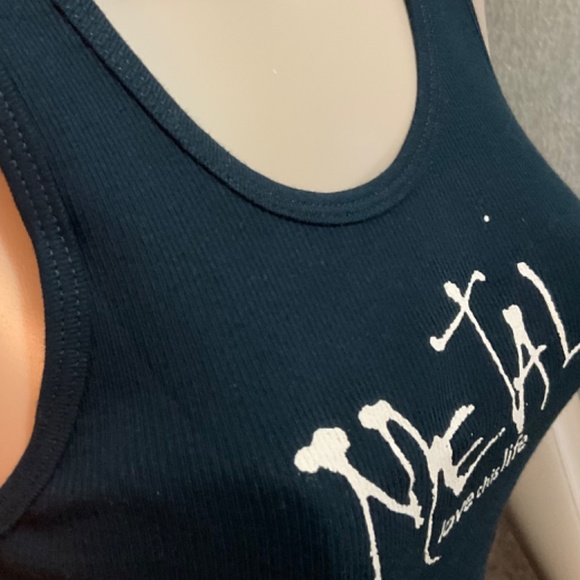 Love This Life®️ by David Culinar “Metal love…”black ribbed tank top Large. NEW - Picture 5 of 9